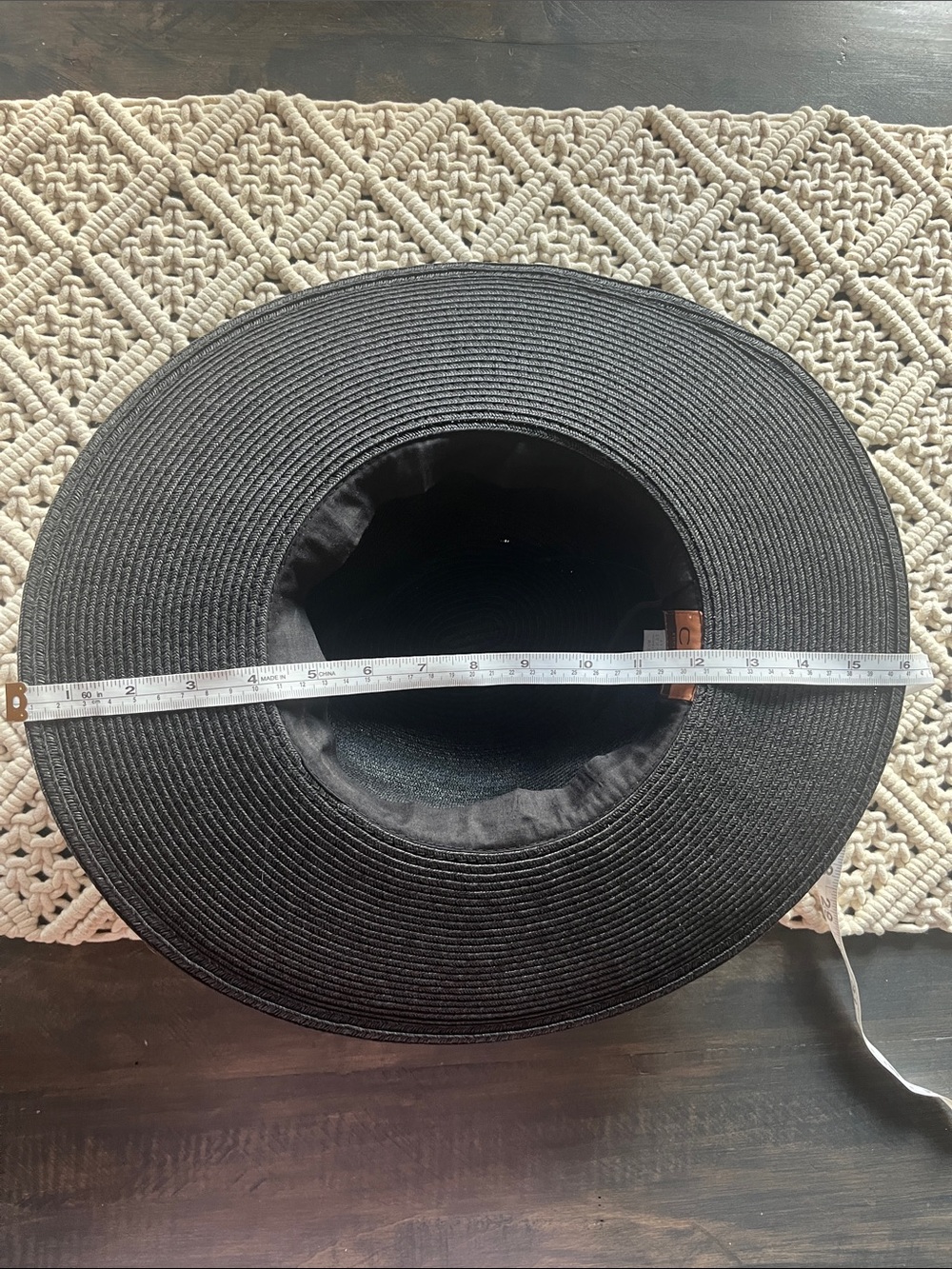 C.C New Black Wide-Brim Black Paper Braid Gambler Crown Sun Hat NWOT - Picture 13 of 15